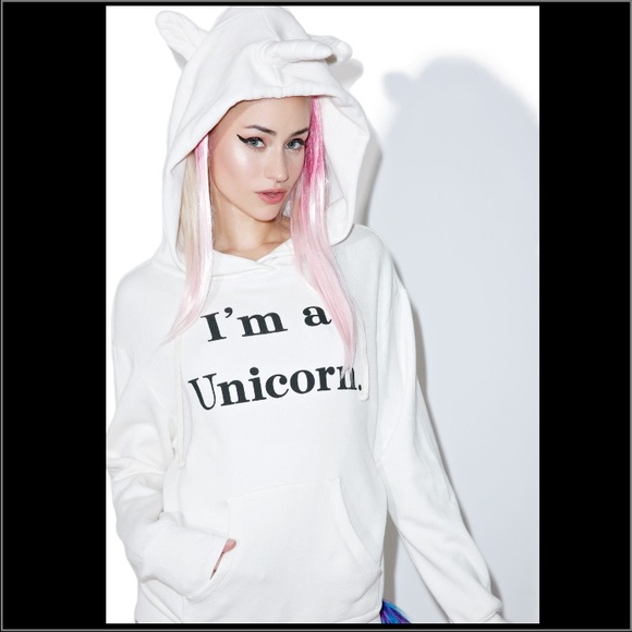 Wildfox NWT Original I'm a Unicorn Cuddles hoodie - Picture 1 of 3